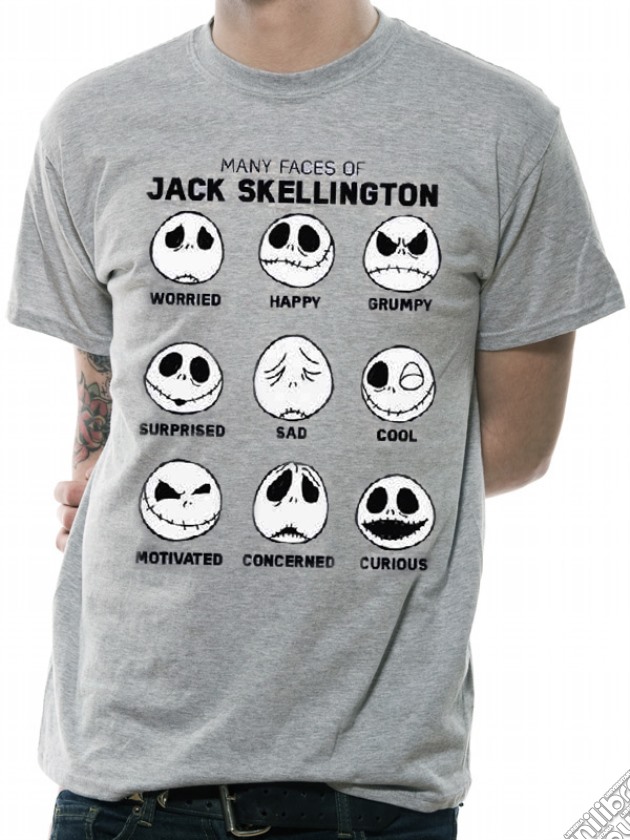 Nightmare Before Christmas - Many Faces Of Jack (T-Shirt Unisex Tg. L) gioco