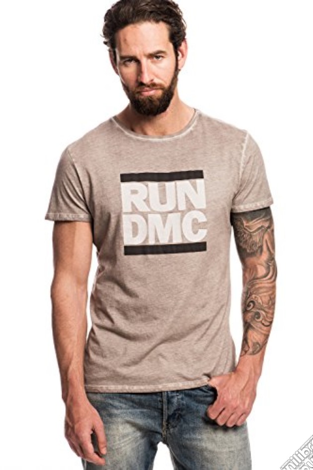 Run Dmc - Logo (Olive) (T-Shirt Unisex Tg. S) gioco di Bravado