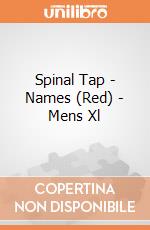 Spinal Tap - Names (Red) - Mens Xl gioco