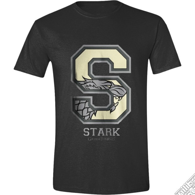 Game Of Thrones - Stark Varsity Black (T-Shirt Unisex Tg. S) gioco di TimeCity