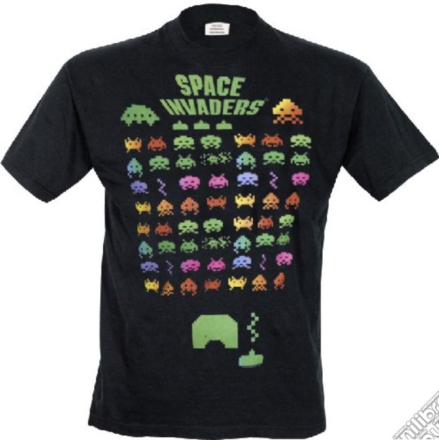 Space Invaders - Multi Coloured (T-Shirt Uomo S) gioco di TimeCity