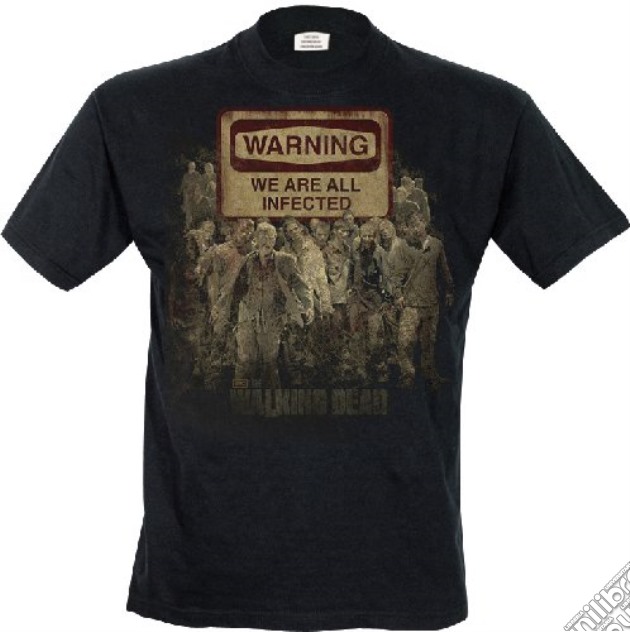 Walking Dead - Warning (T-Shirt Uomo L) gioco di TimeCity