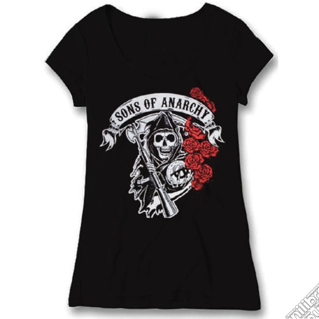 Sons Of Anarchy - Reaper With Roses Girls (T-Shirt Donna S) gioco di TimeCity