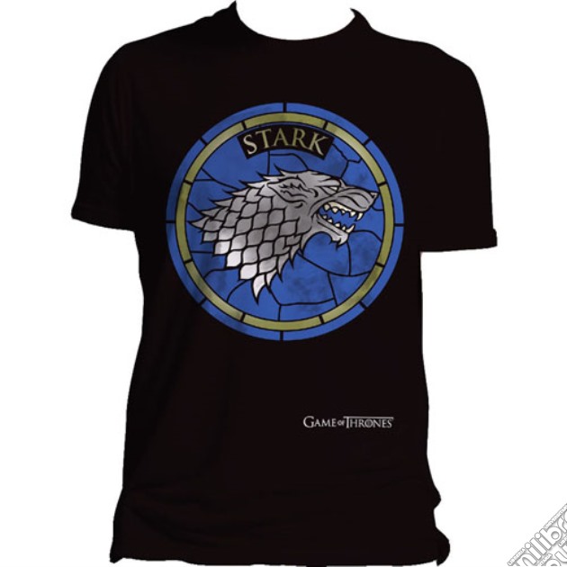 Game Of Thrones - Stark Stain Glass (T-Shirt Uomo XXL) gioco di TimeCity