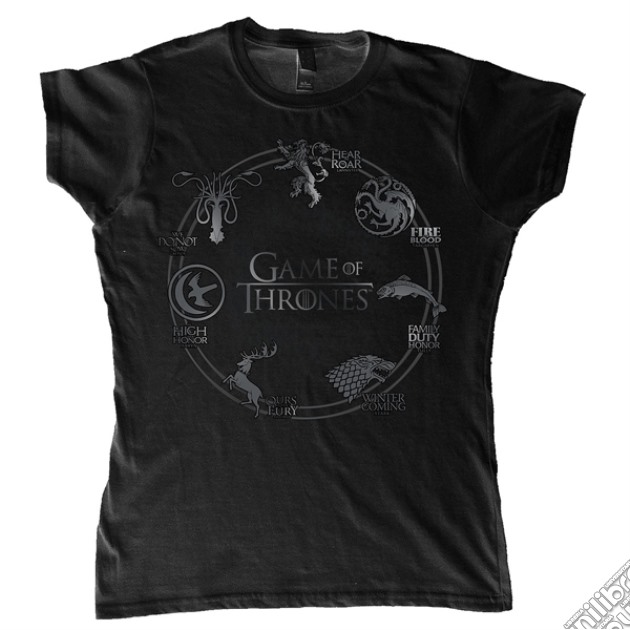 Game Of Thrones - Circle Logo (T-Shirt Donna S) gioco di TimeCity