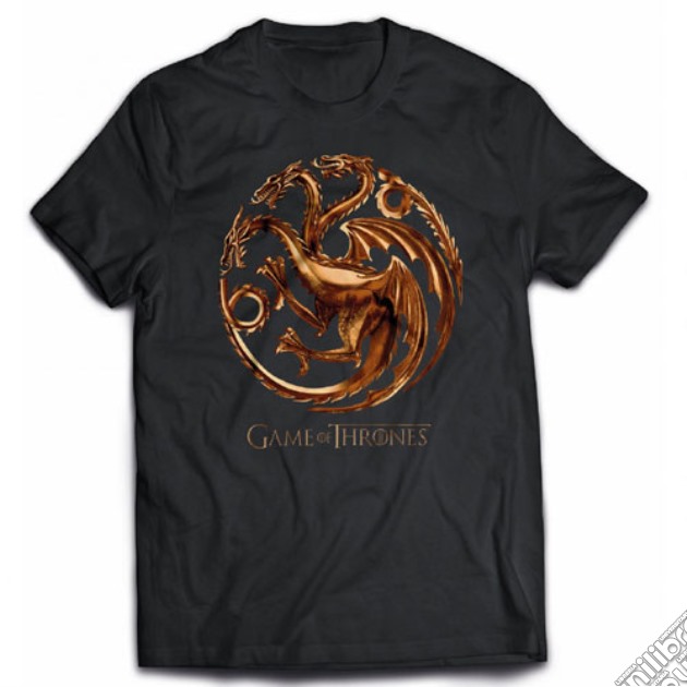 Game Of Thrones - Chrome Targaryen Sigil (T-Shirt Uomo S) gioco di TimeCity