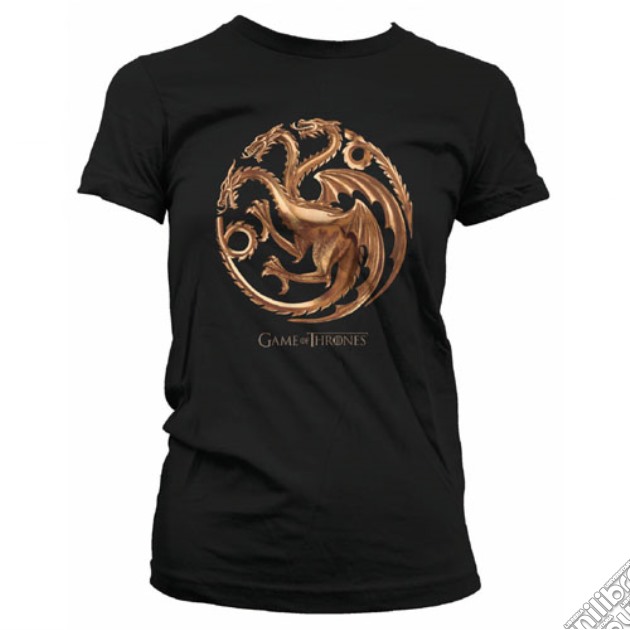 Game Of Thrones - Chrome Targaryen Sigil Girls (T-Shirt Donna S) gioco di TimeCity