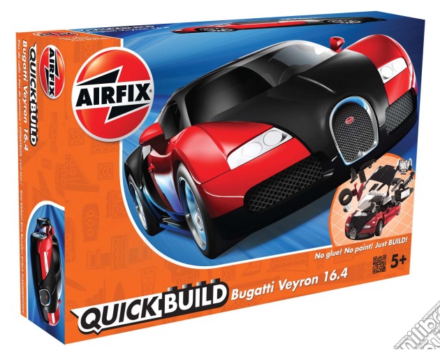 Airfix: Quickbuild Bugatti Veyron - Black & Red Cars (Costruzioni In Plastica) gioco di Airfix