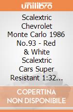 Scalextric Chevrolet Monte Carlo 1986 No.93 - Red & White Scalextric Cars Super Resistant 1:32 In Card Box gioco di Scalextric