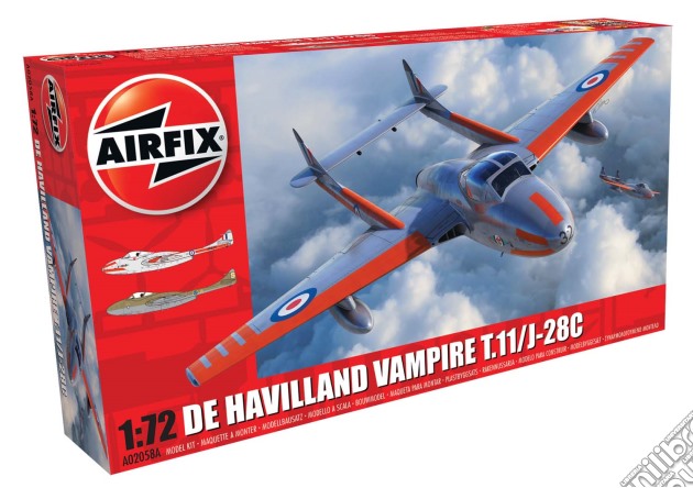 Airfix Dehavilland Vampire T.11 / J-28C Series 2 Aircraft gioco di Airfix