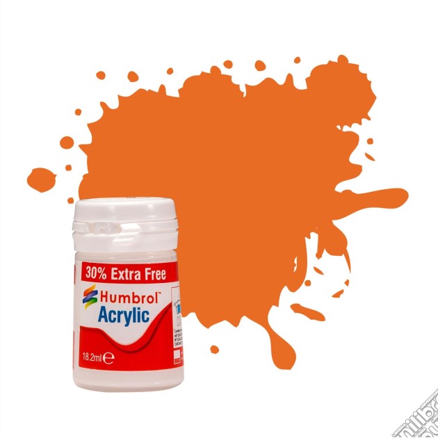 Humbrol No 18 Orange Gloss Plus 30% Extra Free14Ml Acrylic Potlets gioco di Humbrol