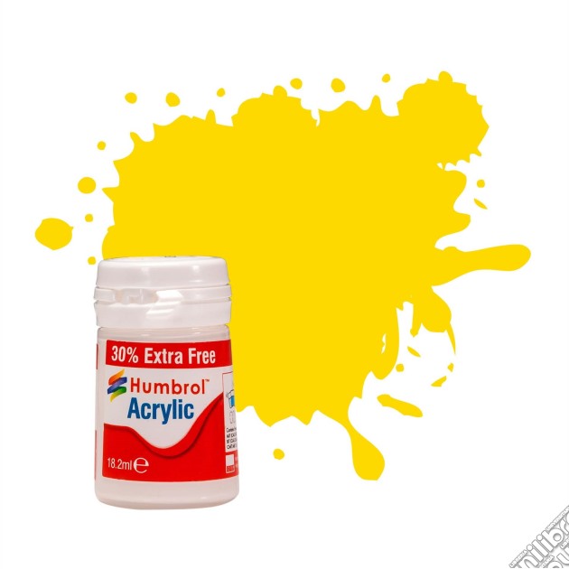 Humbrol No 69 Yellow Gloss Plus 30% Extra Free 14Ml Acrylic Potlets gioco di Humbrol
