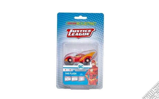 Microscalextric Justice League Flash Car - New Tooling 2019 1.64 Cars gioco di Scalextric
