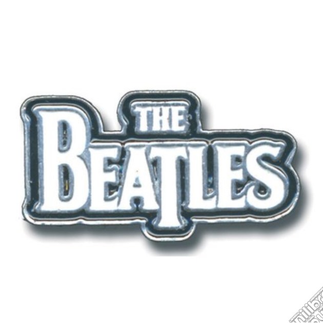 Beatles (The) - Large Drop T Logo White (Spilla Badge) gioco di Rock Off