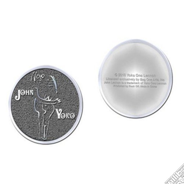 John Lennon: John Yoko Embrace Hichrome (Pin Badge) gioco di Rock Off