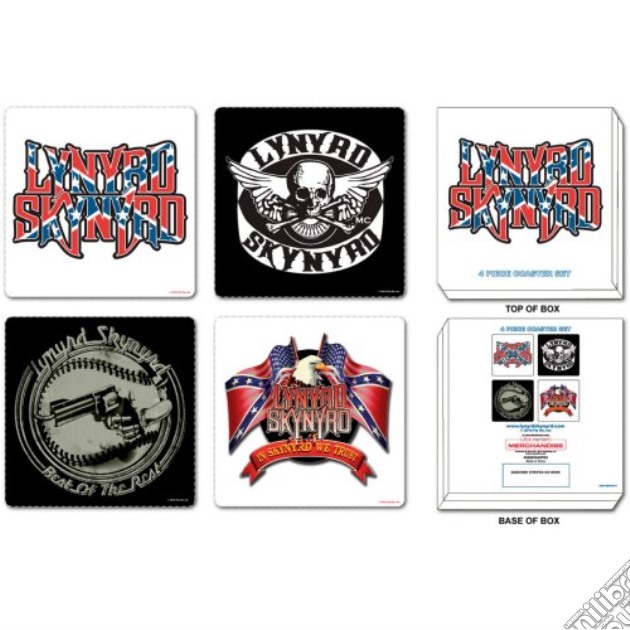 Lynyrd Skynyrd - Mixed Designs (Set 4 Sottobicchieri) gioco di Rock Off