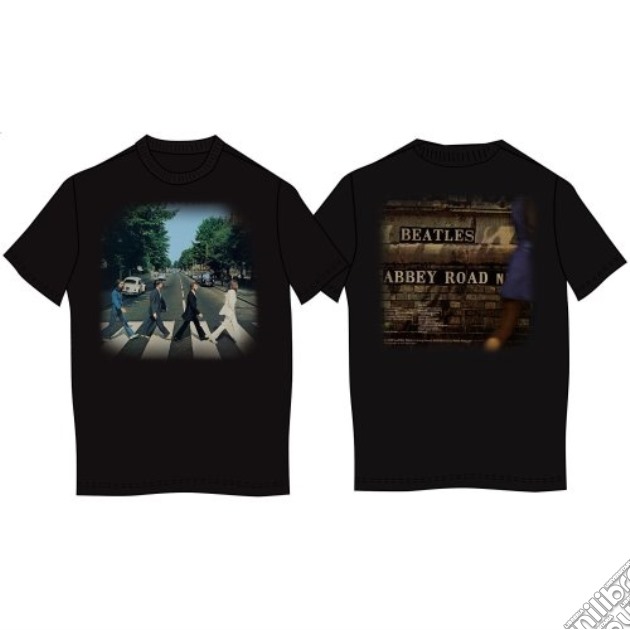 Beatles (The): Abbey Road Black (T-Shirt Unisex Tg. S) gioco di Rock Off