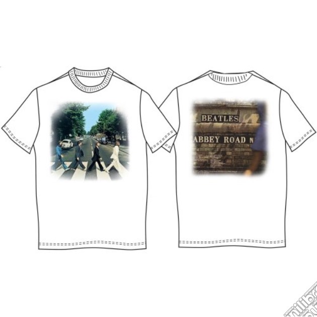 Beatles (The): Abbey Road White (T-Shirt Unisex Tg. S) gioco di Rock Off