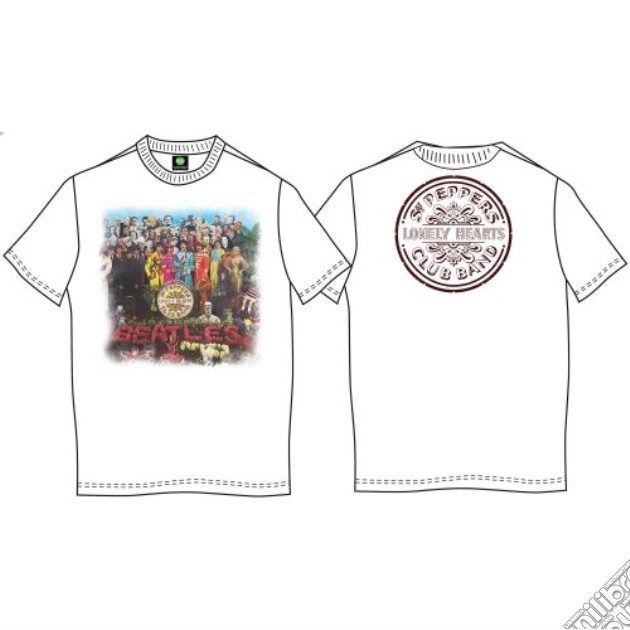Beatles (The): Sgt Pepper White (T-Shirt Unisex Tg. M) gioco di Rock Off