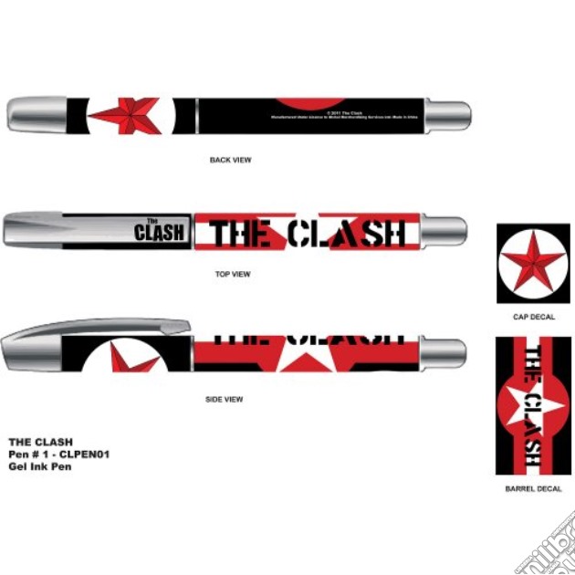 Clash (The) - Star & Stripes (Penna Gel) gioco di Rock Off