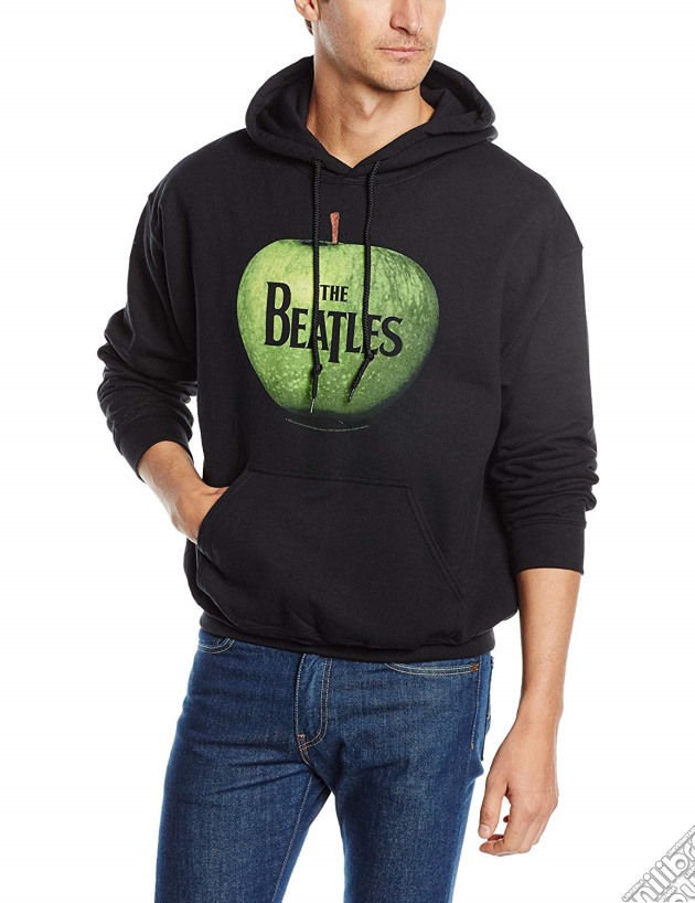 Beatles (The): Apple Black (Felpa Con Cappuccio Unisex Tg. M) gioco di Rock Off