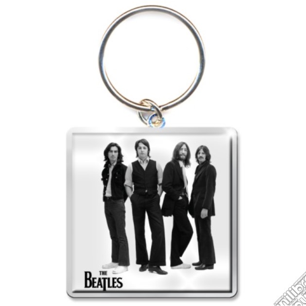 Beatles (The): White Iconic Image (Portachiavi Metallo) gioco di Rock Off