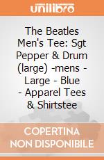 The Beatles Men's Tee: Sgt Pepper & Drum (large) -mens - Large - Blue - Apparel Tees & Shirtstee gioco