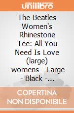 The Beatles Women's Rhinestone Tee: All You Need Is Love (large) -womens - Large - Black - Apparel Tees & Shirtsrhinestone Tee - Rhinestones gioco