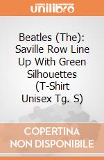 Beatles (The): Saville Row Line Up With Green Silhouettes (T-Shirt Unisex Tg. S) gioco di Rock Off