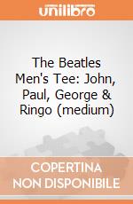 The Beatles Men's Tee: John, Paul, George & Ringo (medium) gioco di Rock Off