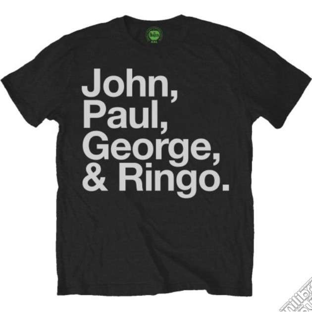 Beatles (The): John, Paul, George & Ringo Black (T-Shirt Unisex Tg. M) gioco di Rock Off