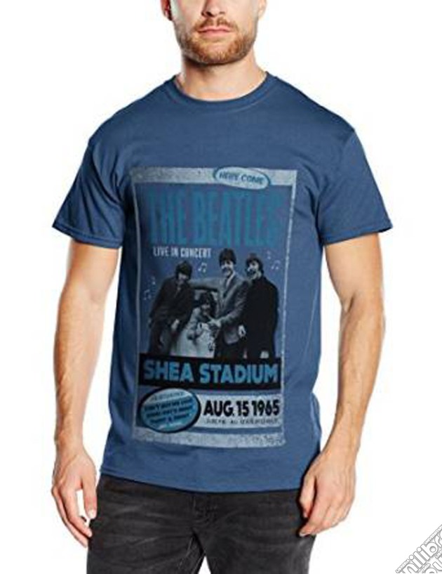 The Beatles Men's Tee: Shea Stadium 1965 (small) -mens - Small - Blue - Apparel Tees & Shirtstee gioco