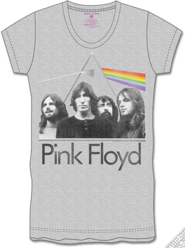 Pink Floyd: Band In Prism Grey (T-Shirt Donna Tg. XL) gioco di Rock Off