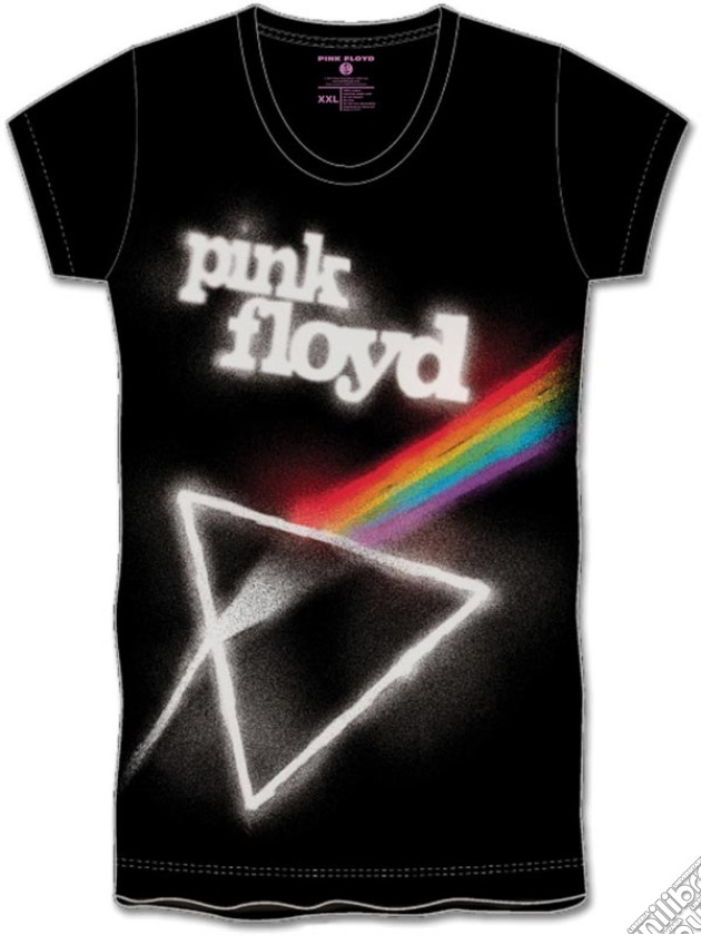 Pink Floyd: Graffiti Prism Black (T-Shirt Donna Tg. S) gioco di Rock Off