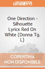 One Direction - Silhouette Lyrics Red On White (Donna Tg. L) gioco di Rock Off