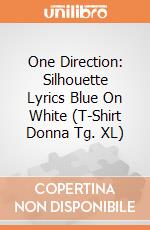 One Direction: Silhouette Lyrics Blue On White (T-Shirt Donna Tg. XL) gioco di Rock Off
