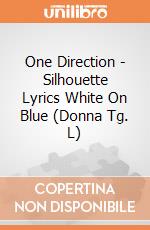One Direction - Silhouette Lyrics White On Blue (Donna Tg. L) gioco di Rock Off