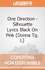 One Direction - Silhouette Lyrics Black On Pink (Donna Tg. L) gioco di Rock Off