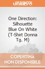 One Direction: Silhouette Blue On White (T-Shirt Donna Tg. M) gioco di Rock Off