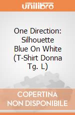 One Direction: Silhouette Blue On White (T-Shirt Donna Tg. L) gioco di Rock Off