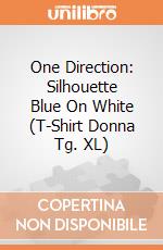 One Direction: Silhouette Blue On White (T-Shirt Donna Tg. XL) gioco di Rock Off