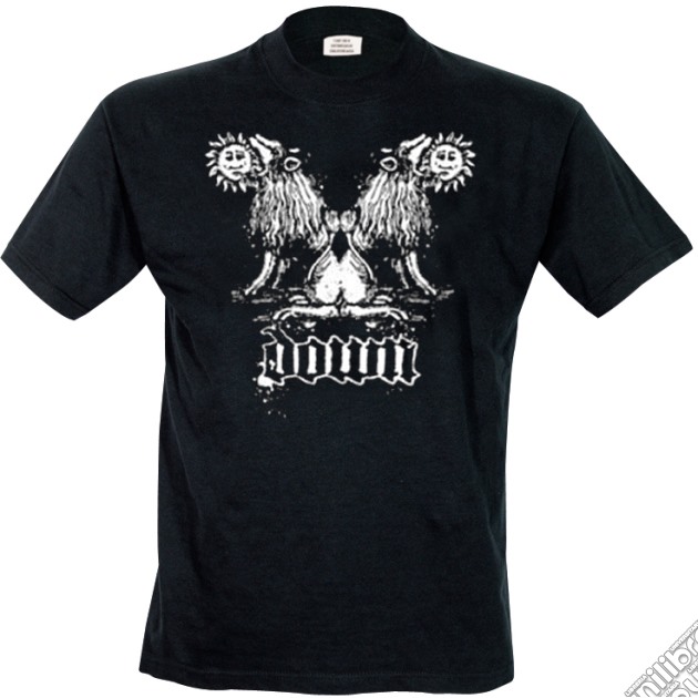 Down - Double Lion (T-Shirt Uomo S) gioco di Rock Off