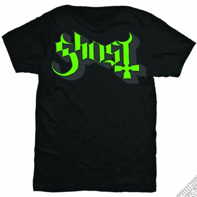 Ghost: Green/grey Keyline Logo (T-Shirt Unisex Tg. L) gioco di Rock Off