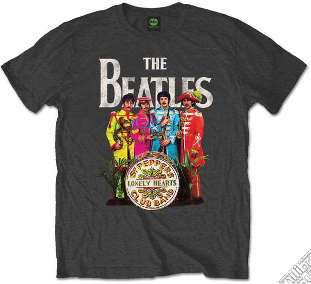 Beatles (The): Sgt. Pepper Charcoal (T-Shirt Unisex Tg. S) gioco di Rock Off