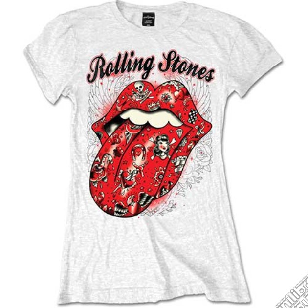 Rolling Stones (The): Tattoo Flash (T-Shirt Donna Tg. S) gioco di Rock Off