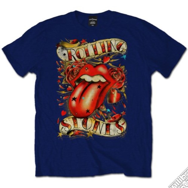 Rolling Stones (The): Tongue & Stars (T-Shirt Unisex Tg. S) gioco di Rock Off