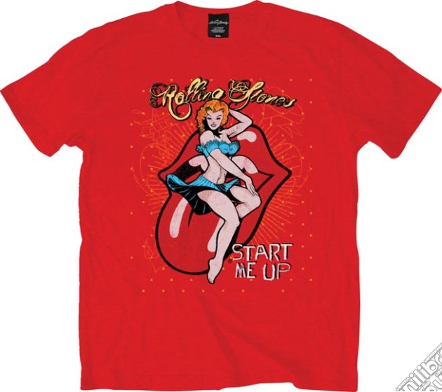 Rolling Stones (The): Start Me Up Red (T-Shirt Unisex Tg. M) gioco di Rock Off
