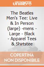 The Beatles Men's Tee: Live & In Person (large) -mens - Large - Black - Apparel Tees & Shirtstee gioco
