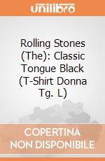 Rolling Stones (The): Classic Tongue Black (T-Shirt Donna Tg. L) gioco di Rock Off