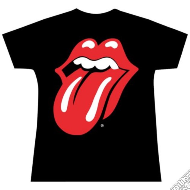 Rolling Stones (The): Classic Tongue Black (T-Shirt Donna Tg. XL) gioco di Rock Off